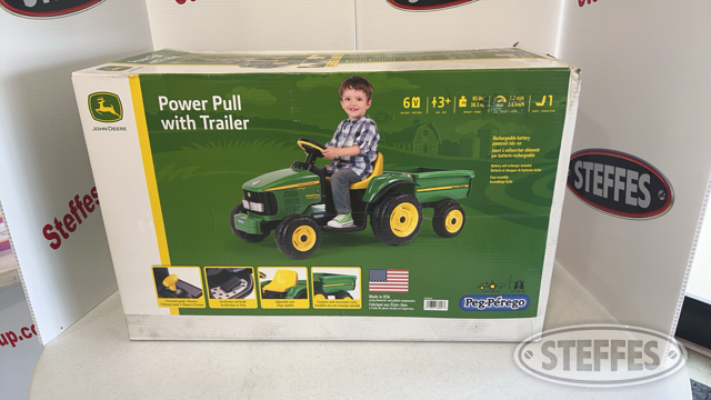 John Deere Power Pull Tractor and Trailer